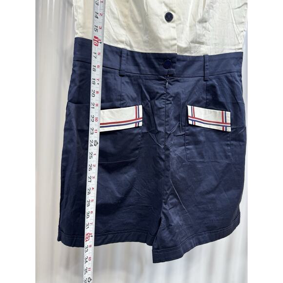 Tatyana Bimmy Nautical VTG NWT Navy White 1 Piece W/Shorts America July 4 Size L - Picture 5 of 6